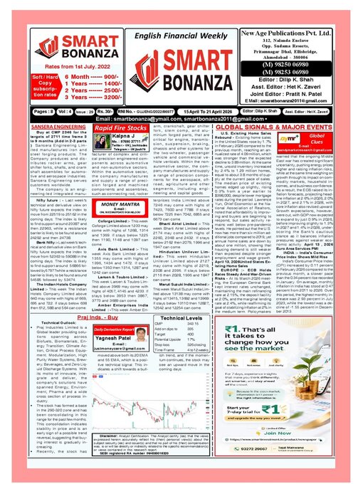 Cover image for Smart Bonanza Financial Weekly English